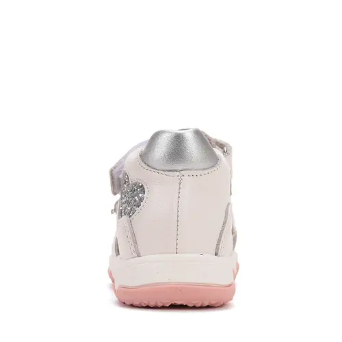 Sandale fete, piele naturala, alb, inimioare, D.D. Step- G064-51872C-25-D.D. Step