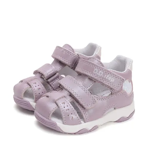 Sandale fete, piele naturala, lila, inimioare, D.D. Step- G064-51872BM-31-D.D. Step
