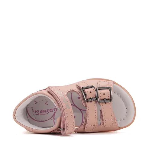 Sandale fete, piele naturala, talpa flexibila, roz deschis, D.D.Step- G075-51585AM-30-D.D. Step