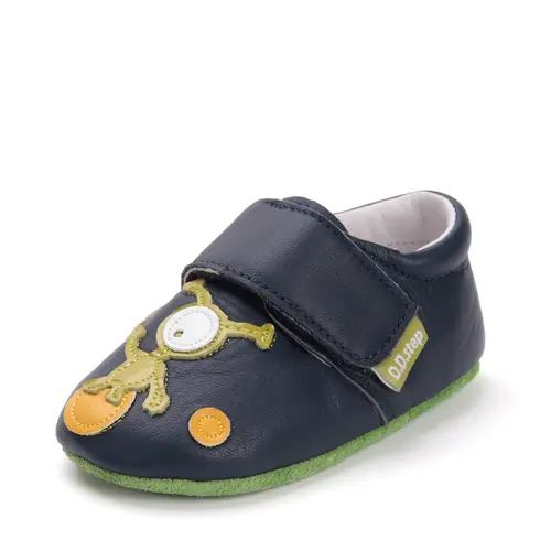 Pantofi copii pentru interior, piele naturala, talpa piele si cauciuc, bleumarin, extraterestru verde  D.D. Step- K1596-52217-22/23-D.D. Step Pantofi copii pentru interior, piele naturala, talpa piele si cauciuc, bleumarin, extraterestru verde  D.D. Step- K1596-52217-22/23-D.D. Step