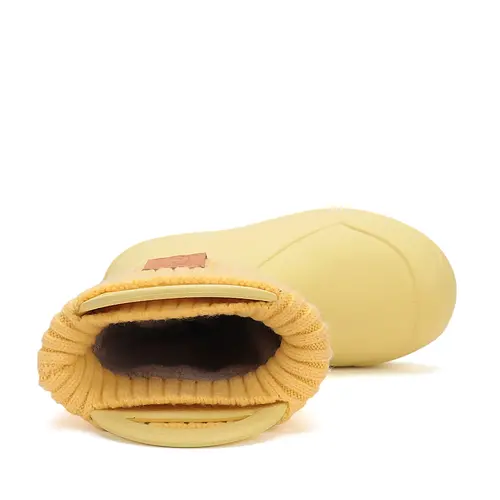 Cizme de ploaie pentru copii, galben, din cauciuc cu interior textil detașabil, brant termic – D.D.Step - I106-52295-30/31-