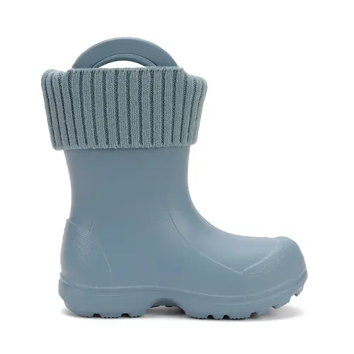 Cizme de ploaie pentru copii, albastru fume, din cauciuc cu interior textil detașabil – D.D.Step - I106-52859-30/31-