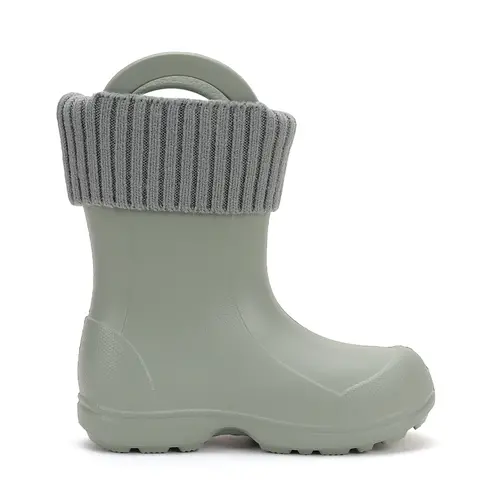 Cizme de ploaie pentru copii, verde uscat, din cauciuc cu interior textil detașabil – D.D.Step - I106-52182-30/31-