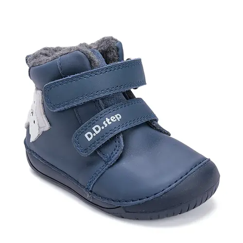 Ghete Barefoot baieti, D.D Step, piele naturala, captuseala din blana, bleumarin, pisica- W070-52301A-25-D.D. Step Ghete Barefoot baieti, D.D Step, piele naturala, captuseala din blana, bleumarin, pisica- W070-52301A-25-D.D. Step