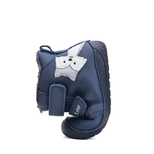 Ghete Barefoot baieti, D.D Step, piele naturala, captuseala din blana, bleumarin, pisica- W070-52301A-25-D.D. Step Ghete Barefoot baieti, D.D Step, piele naturala, captuseala din blana, bleumarin, pisica- W070-52301A-25-D.D. Step