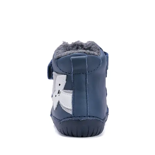 Ghete Barefoot baieti, D.D Step, piele naturala, captuseala din blana, bleumarin, pisica- W070-52301A-25-D.D. Step Ghete Barefoot baieti, D.D Step, piele naturala, captuseala din blana, bleumarin, pisica- W070-52301A-25-D.D. Step