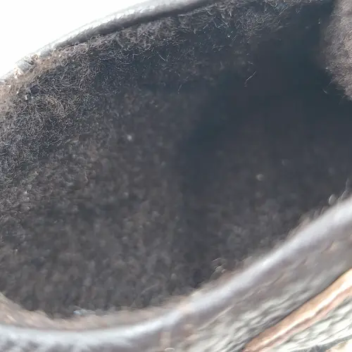 Ghete barefoot copii, piele, captuseala textila, talpa din cauciuc, design leu, maro cu bej - RO-23-5-22-