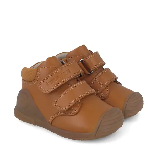 Ghete Biomecanics Baieti, piele naturala, primii pași, sustinere calcai, BioGateo, culoare maro - 251133-B087-25-