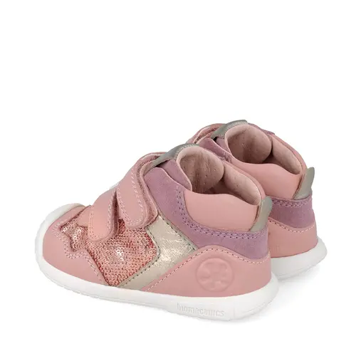 Ghete Biomecanics Fete, piele naturala, primii pași, BioGateo, culoare roz- 251108-B193-25-Biomecanics