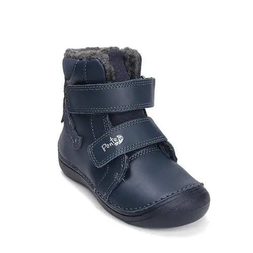 Ghete cu supinatie pentru copii, piele naturala, talpa ferma, captuseala blana ecologica, bleumarin, Ponte20 - DA07-5-2292M-29-