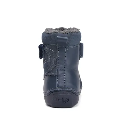 Ghete cu supinatie pentru copii, piele naturala, talpa ferma, captuseala blana ecologica, bleumarin, Ponte20 - DA07-5-2292M-29-