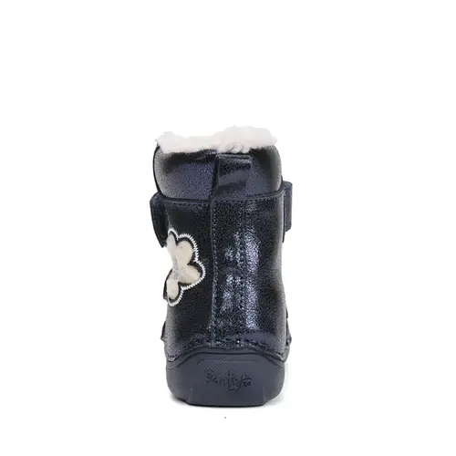 Ghete cu supinatie pentru copii, piele naturala, talpa ferma, captuseala blana ecologica, bleumarin sidef, Ponte20 - DA07-5-2243M-29-