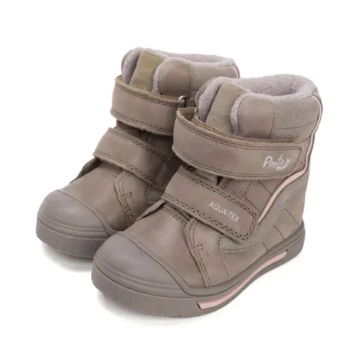 Ghete cu supinatie Ponte20 fete, impermeabile, piele naturala, captuseala textila, maro deschis cu roz - DA06-5-2883C-27-