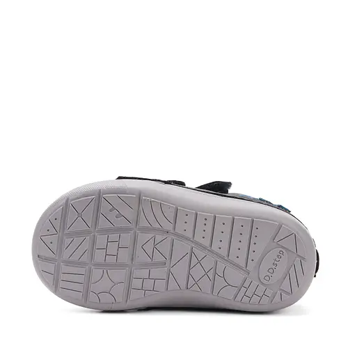 Ghete D.D.Step baieti, piele naturala, imblanite, bleumarin, dinozaur - W066-52525-25-