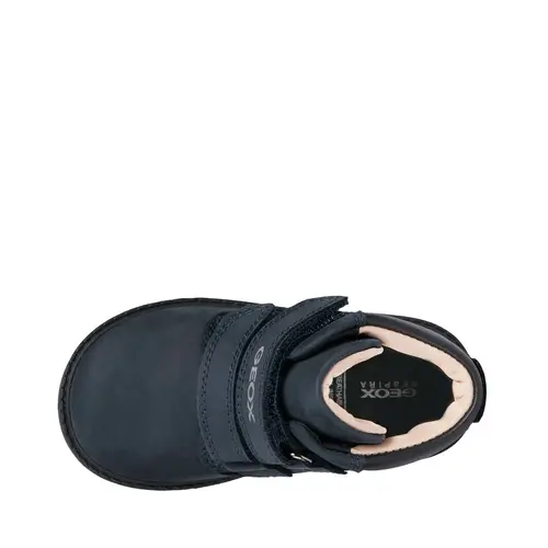 Ghete impermeabile Geox baieti, piele naturala, captuseala din lana si brant termic, bleumarin, Hynde - B842HA-00032-C4002-26-