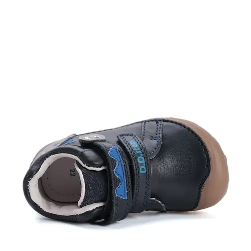 Pantofi din piele naturala, barefoot, talpa flexibila si fluorescenta, monstrulet, negru, D.D.Step- S073-52875B-25-D.D. Step Pantofi din piele naturala, barefoot, talpa flexibila si fluorescenta, monstrulet, negru, D.D.Step- S073-52875B-25-D.D. Step