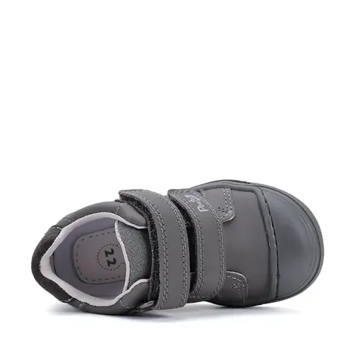 Pantofi cu supinatie pentru copii, piele naturala, talpa ferma, gri inchis, Ponte20- DA03-5-2811-27-Ponte20