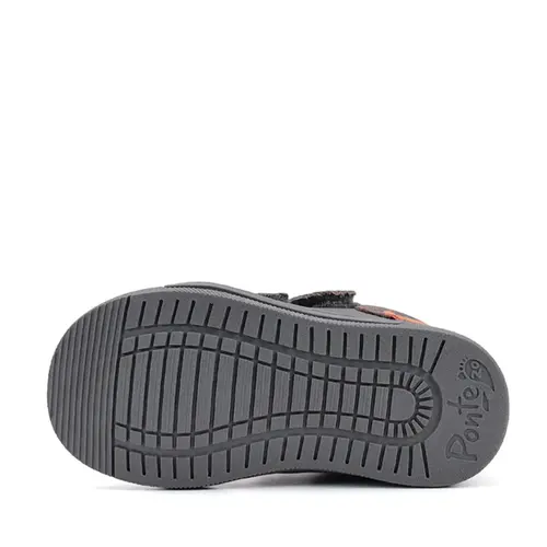 Pantofi cu supinatie pentru copii, piele naturala, talpa ferma, gri inchis, Ponte20- DA03-5-2811-27-Ponte20