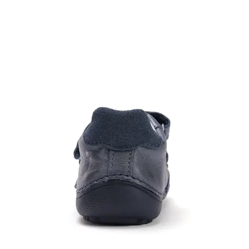 Pantofi din piele naturala pentru copii, barefoot, talpa flexibila, bleumarin, calut, D.D.Step- S063-52564AM-30-D.D. Step
