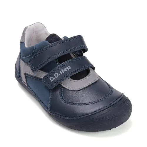 Pantofi din piele naturala pentru copii, barefoot, talpa flexibila, bleumarin, D.D.Step- S063-52548M-30-D.D. Step