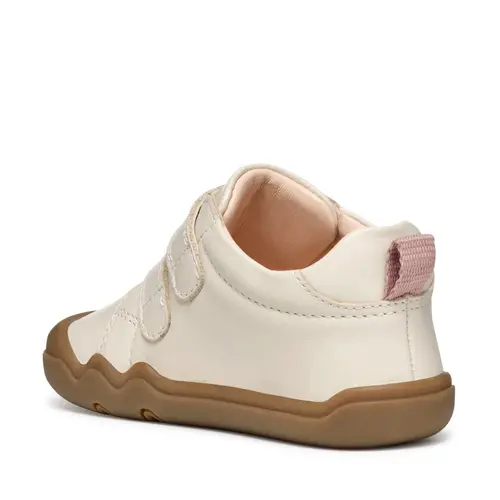 Pantofi Geox baieti, Barefoot, piele naturala, Steppieup, crem- B4663A-00085-C1058-25-