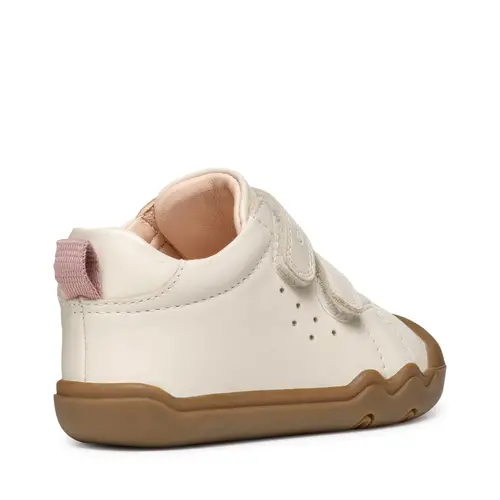 Pantofi Geox baieti, Barefoot, piele naturala, Steppieup, crem- B4663A-00085-C1058-25-