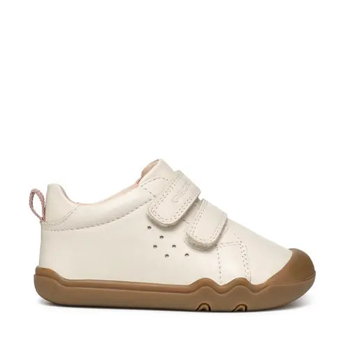 Pantofi Geox baieti, Barefoot, piele naturala, Steppieup, crem- B4663A-00085-C1058-25-