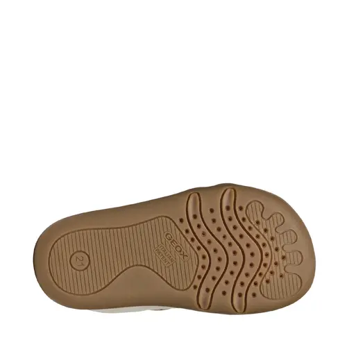 Pantofi Geox baieti, Barefoot, piele naturala, Steppieup, crem- B4663A-00085-C1058-25-