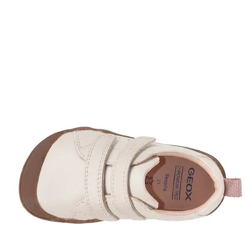 Pantofi Geox baieti, Barefoot, piele naturala, Steppieup, crem- B4663A-00085-C1058-25-