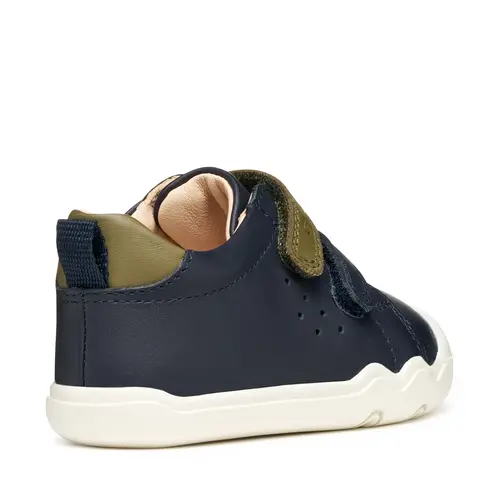 Pantofi Geox fete, Barefoot, piele naturala, Steppieup, bleumarin alb- B465WA-00085-CF4E3-26-GEOX