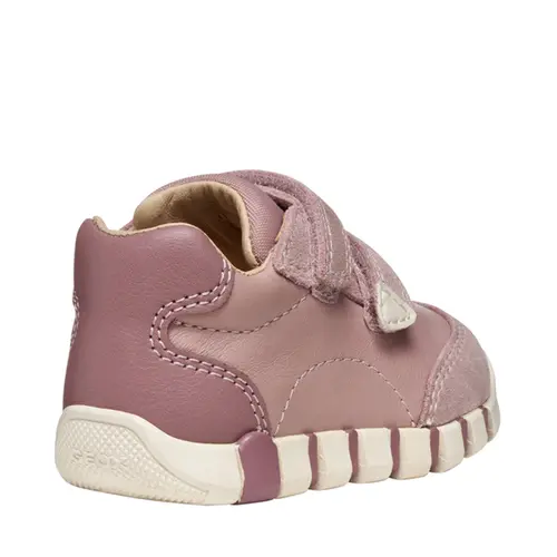 Pantofi Geox fete, piele naturala,  brant antibacterian, Geox Respira, Iupidoo, roz prafuit- B5658C-08522-C8056-26-GEOX