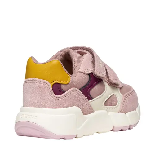 Pantofi Geox fete, piele naturala,  brant antibacterian, Geox Respira, Flexyper, roz- B566NA-022BC-CA87B-27-GEOX