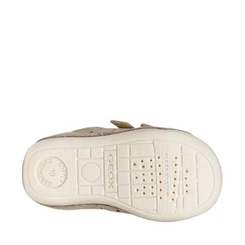 Pantofi primii pasi Geox, piele naturala, talpa flexibila, Tutim bej print- B9440B-007NF-C5379-23-GEOX