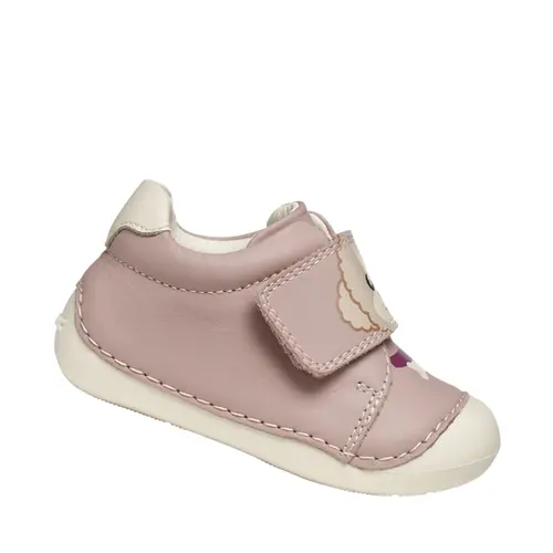 Pantofi primii pasi Geox, piele naturala, talpa flexibila, Tutim roz- B3540B-00085-C8011-22-GEOX