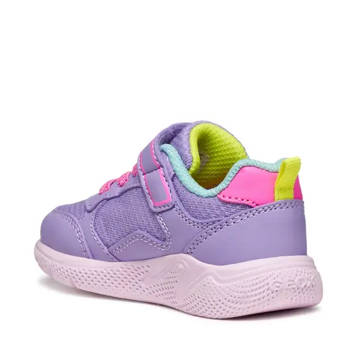 Pantofi sport Geox fete, material textil, talpa flexibila, Sprintye, mov- B564TB-0BC14-C8E8L-26-GEOX