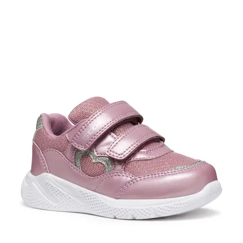 Pantofi sport Geox fete, material textil, talpa flexibila, Sprintye, roz- B564TA-0GNAJ-C8011-26-GEOX