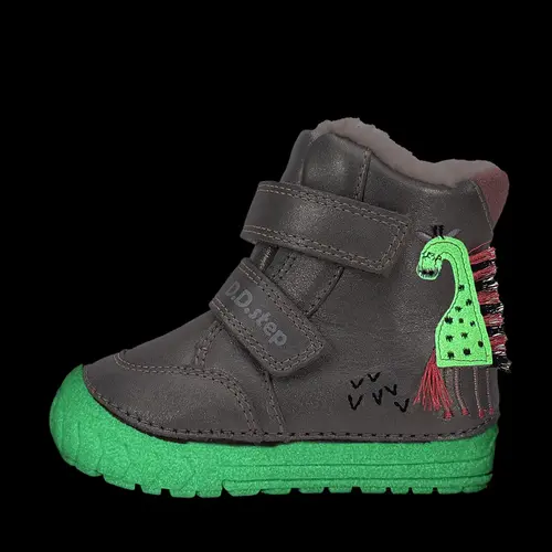 Ghete inalte imblanite D.D.Step, piele naturala, talpa flexibila si fluorsecenta, bronz, model cu girafa - W029-52766-24-