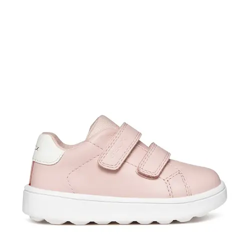 Pantofi Geox fete, piele naturala, brant antibacterian, MiniCub, roz_B656UA-08554-C8172-21_Pebebe