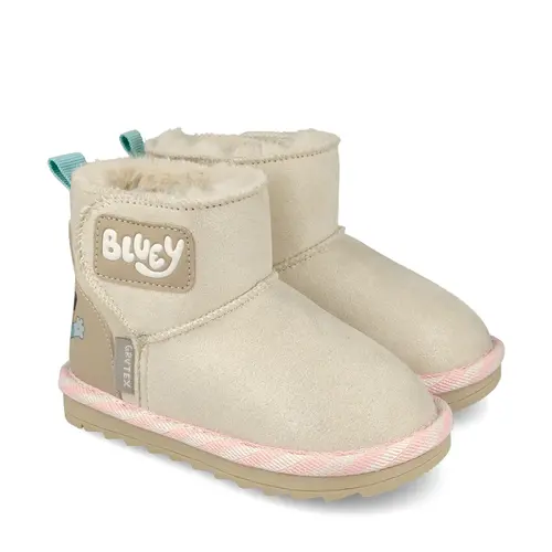 Cizme Garvalin colecția Bluey, rezitente la apa, imblanite, crem / auriu - 251885-A156-29-