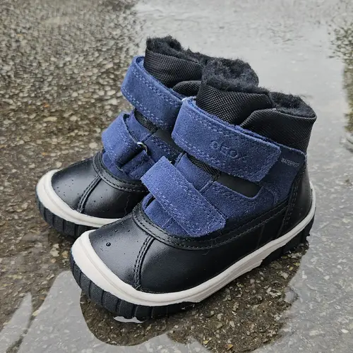 Ghete impermeabile Geox baieti, captuseala din lana si brant termic, bleumarin cu negru, Omar - B462DC-04322-C4429-27- Ghete impermeabile Geox baieti, captuseala din lana si brant termic, bleumarin cu negru, Omar - B462DC-04322-C4429-27-