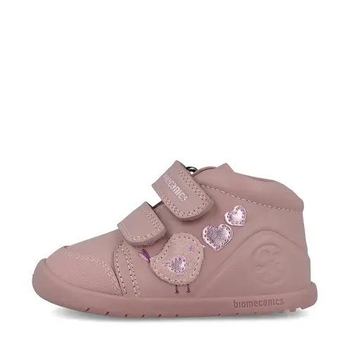 Ghete Biomecanics Wider fete, piele naturala, primii pași, BioGateo, roz prafuit cu puisor - 251153-A159-26-
