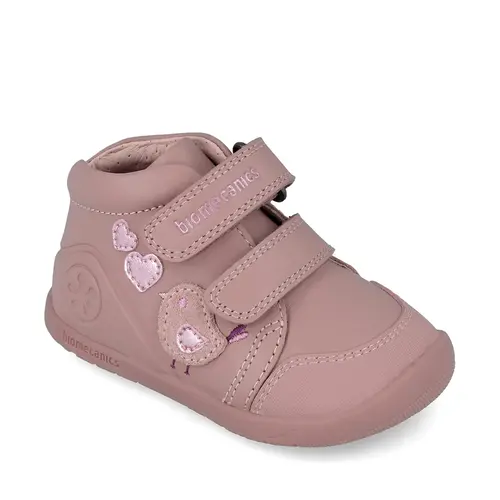 Ghete Biomecanics Wider fete, piele naturala, primii pași, BioGateo, roz prafuit cu puisor - 251153-A159-26-