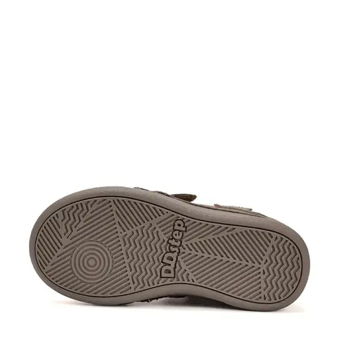 Ghete D.D Step din piele naturala, îmblănite, maro, talpă flexibila, - W078-52149AM-31-