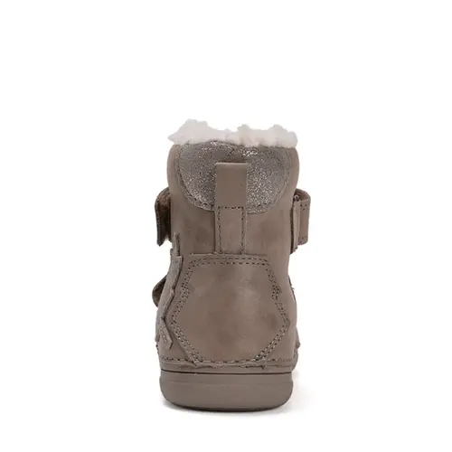 Ghete D.D Step din piele naturala, îmblănite, maro, talpă flexibila, - W078-52149AM-31-