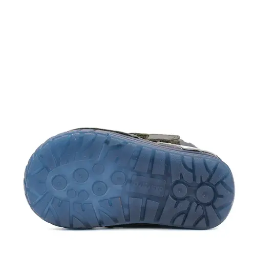 Ghete imblanite D.D.Step, piele naturala, talpa flexibila, bleumarin, animalute din jungla - W029-52287A-24-