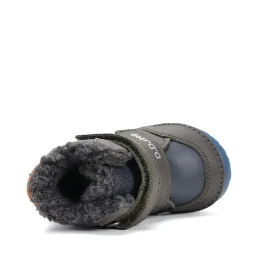 Ghete imblanite D.D.Step, piele naturala, talpa flexibila, bleumarin, animalute din jungla - W029-52287A-24-