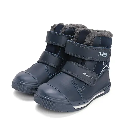 Ghete impermeabile cu supinatie Ponte20, piele naturala, talpa ferma, captuseala blana ecologica, bleumarin - DA07-5-2278A-27-