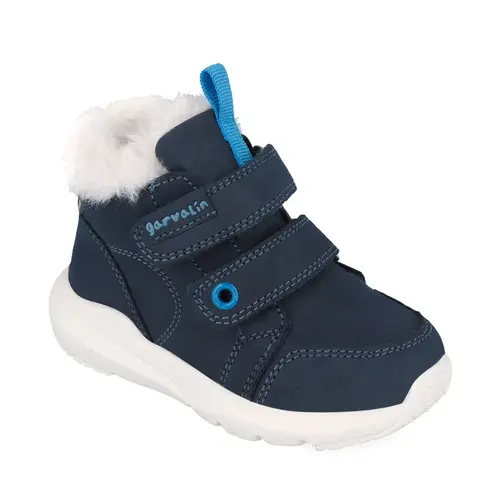 Ghete rezitente la apa, îmblănite, piele naturală, bleumarin, Garvalin - 251350-A089FB-26-