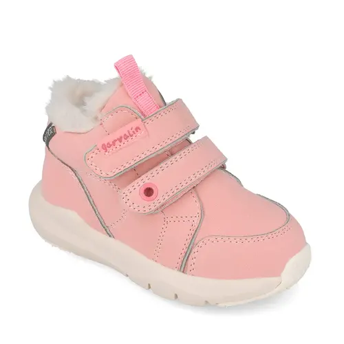 Ghete rezitente la apa, îmblănite, piele naturală, roz, Garvalin - 251350--E409FB -26-