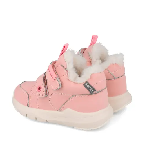 Ghete rezitente la apa, îmblănite, piele naturală, roz, Garvalin - 251350--E409FB -26-